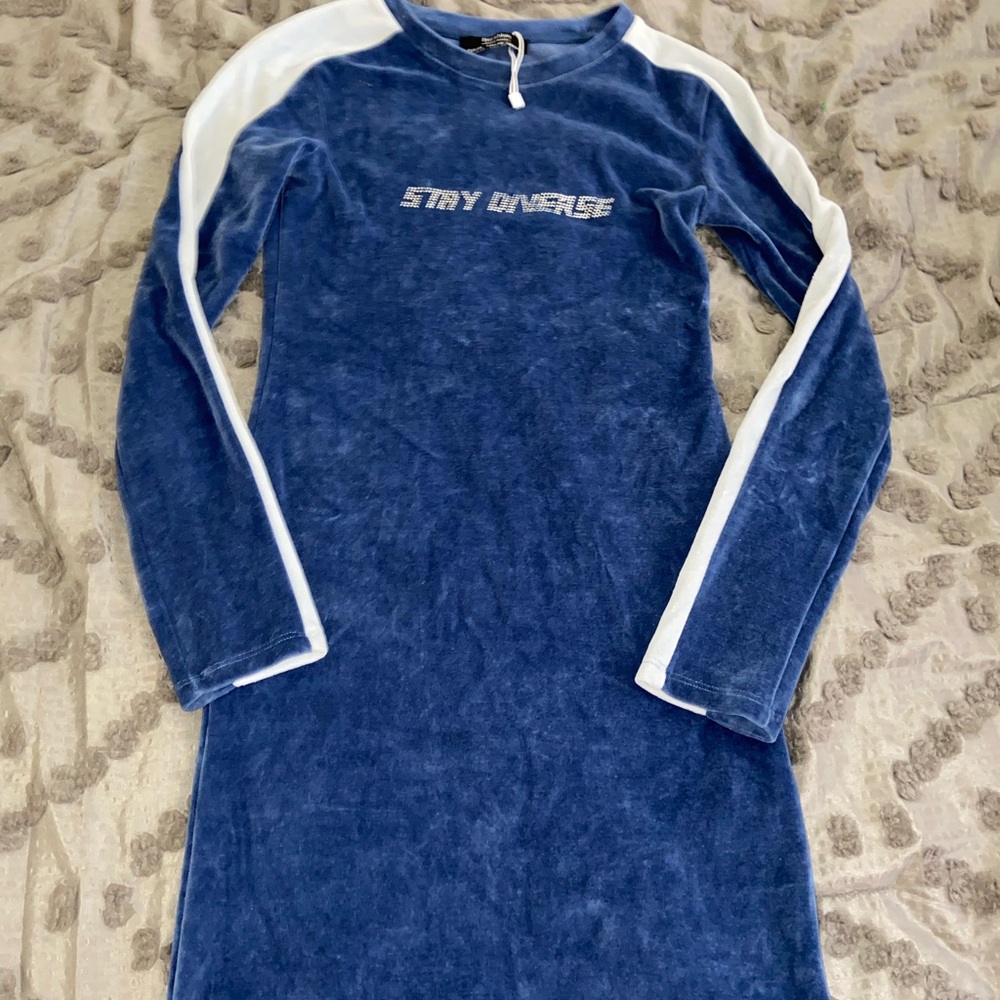 NWOT BERKSHA bodycon velour dress